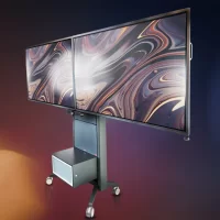 2 interaktive Displays mit Pylonensystem
