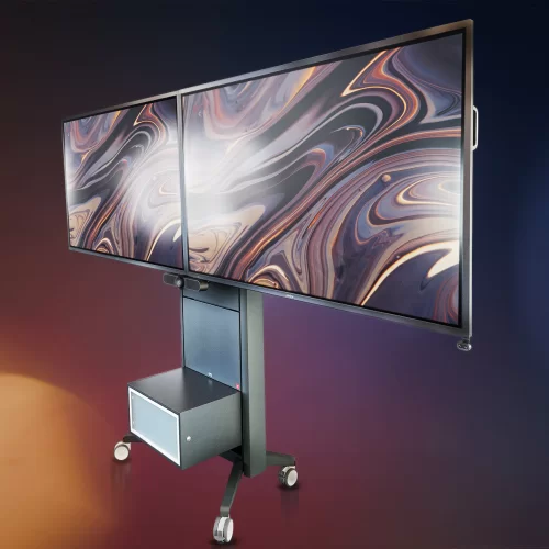 2 interaktive Displays mit Pylonensystem